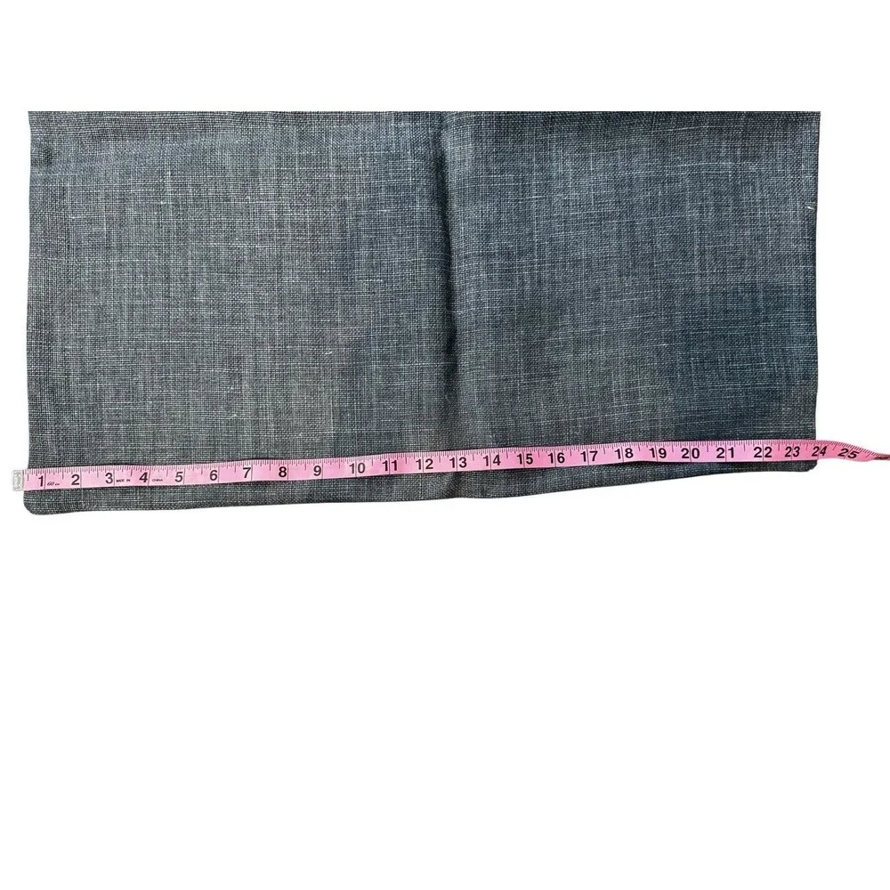 Pottery Barn Libeco Belgian Linen Pillow Cover Charcoal 24X24 EUC LOT OF 2